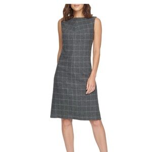 NWT Donna Karan Plaid Sheath Dress